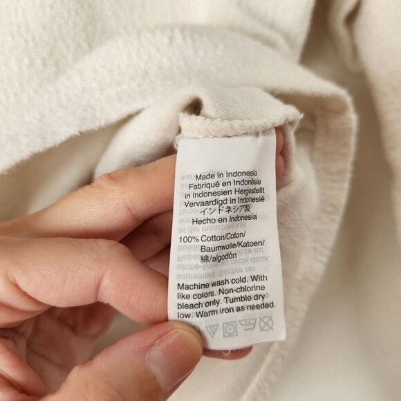 Madewell Texture and Thread Textured Tie-Front Top Blouse Shirt Ivory Women's XS - Picture 6 of 7